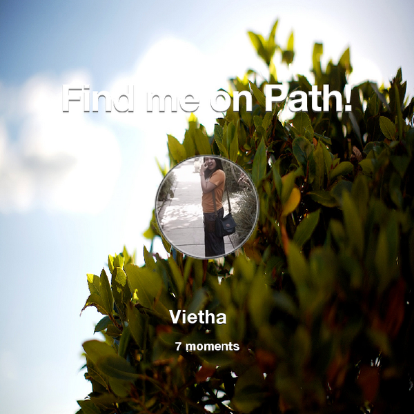 viewpratiwie's tweet photo. Find me on #Path now! Go to: http://t.co/5bWTeNDnG1! #thepersonalnetwork http://t.co/hfV1zEcS8l