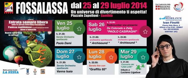 Fossalassa's tweet photo. Fossalassa dal 25 al 29 Luglio http://t.co/EszPq3gh5m