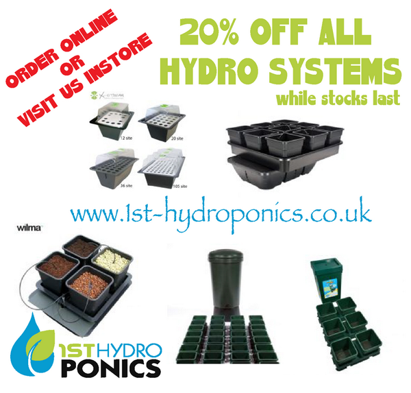 1stHydroPonics's tweet photo. Now 20% OFF ALL HYDRO SYSTEMS!!! Visit us online at http://t.co/OLXUO4Uh9K http://t.co/pzn9ABcOop