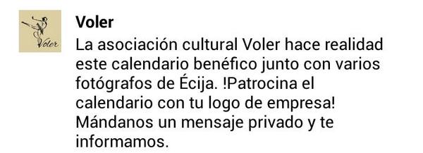 VolerEcija's tweet photo. #ayuda #colaboracion #donar #patrocinar #CulturaEnUnTuit #empresa #calendario #benefico #Spain #informatebien http://t.co/LTZxzFipb7