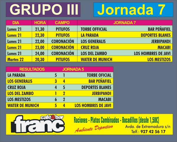 futbol7rosalaya's tweet photo. LIGA DE VERANO ROSAL DE AYALA Jornada 7
GRUPO III http://t.co/SX09ktsjh7