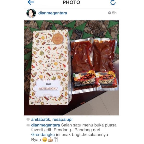 rendangku's tweet image. Alhamdulillah selamat berbuka ya sist @dianmegantara, We glad you like it 😍 #sorryforlatereply