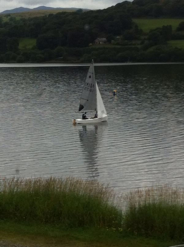 Graham Flynn and Adam Froggatt making the most of the winds at Bala... <a href="/GP14sailing/">GP14 Association</a> #bala #welshareachamps #naffaward