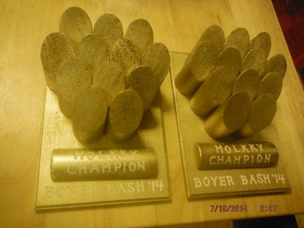 USAMolkky's tweet photo. great day for a #molkky tournament.  Trophy's for the champs.
https://t.co/ZKDc2AZzbC http://t.co/dQ52Bi7ond
