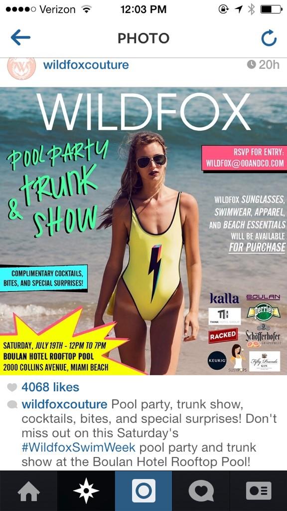 Today is the day we welcome <a href="/WILDFOXCOUTURE/">WILDFOX</a> to our rooftop for their #SwimWeek pool party &amp; trunk show!