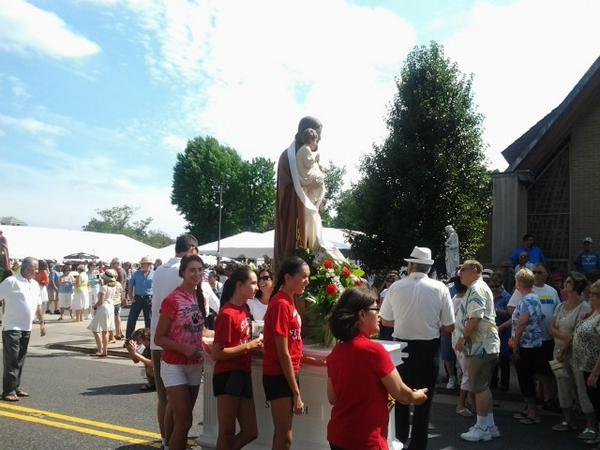 @SJPrep_MandM #summerofStJoseph Mt.Carmel Fest Procession July 16th