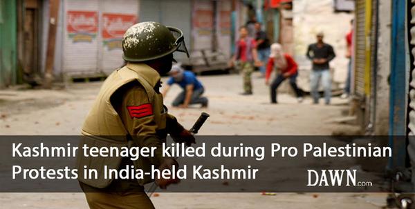 france7776's tweet image. Teenager killed in anti-Israeli protests in India-held #Kashmir | #Gaza | dawn.com/news/1120304   v @dawn_com