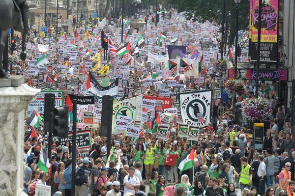 From #London's massive demonstration.
#GazaUnderAttack 
#palestine_defends 
#AJAGAZA