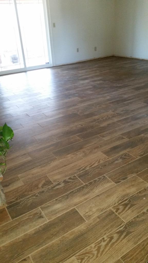 acetile's tweet image. Bathroom remodel. All floor in the house wood tile plank. #tile #modesto