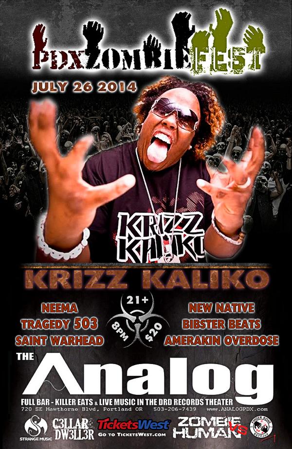 FingerBoneNet's tweet image. #PDXZOMBIEFEST 1 week away! w/ @KrizzKaliko @SaintWarhead @Tragedy503 @KNOTHEADTV @amerakin_od @Mr10K @BibsterBeats