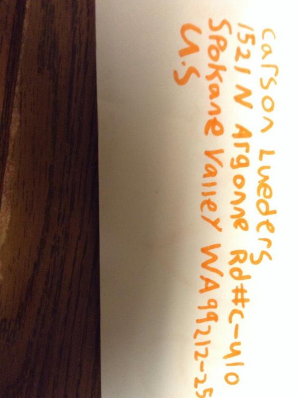 FanbaseJohnnyo's tweet photo. Sending @carsonlueders some birthday mail 😘😊😉 #Carsons13th http://t.co/sLPnuDI5pf http://t.co/khRdDyhq6b
