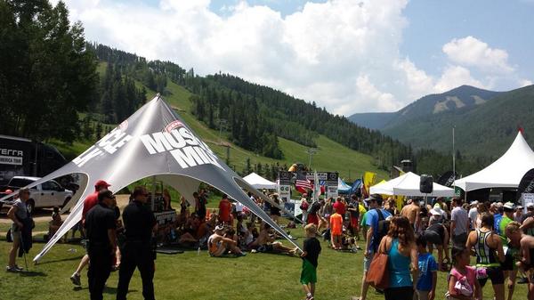 MuscleMilkDen's tweet photo. Beautiful day for the @XTERRAoffroad in #BeaverCreek! Finish line expo is rocking! #musclemilk http://t.co/gYPc1qQuMo