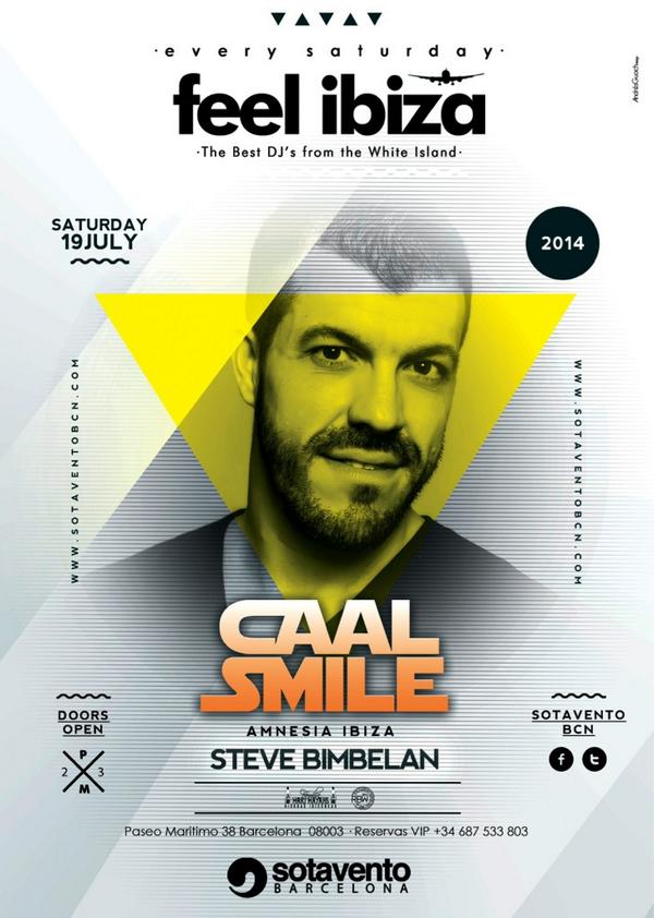 sotaventobcn's tweet photo. Tonight at #FeelIbiza, @CaalSmile from Amnesia Ibiza!
The Best DJ's from the White Island! @Hierbasibicenks http://t.co/DPQyp8SH8A