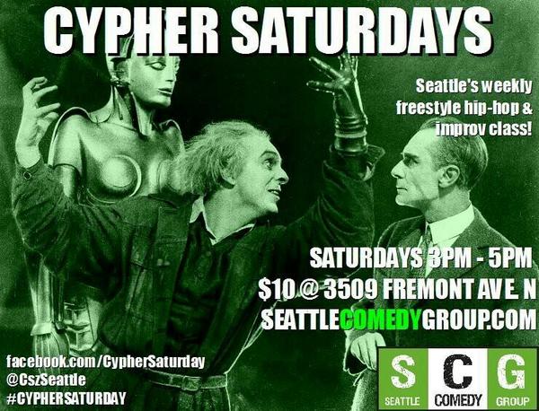 #CypherSaturday today at 3pm! #Seattle #Hiphop #comedy #CSz30