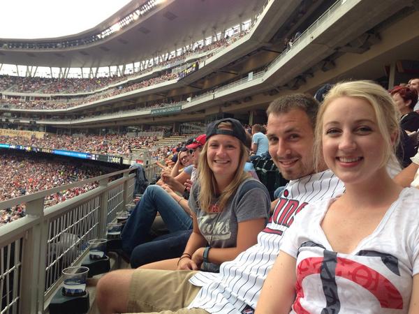 LexiWilkosz's tweet photo. Twins game for my sister's birthday! @TwinsPics #targetfield #MPLS http://t.co/gCCBKa0XYy