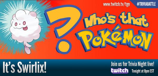 tgnTV's tweet image. @tgnTV Swirlix, of course! #Pokemon #TriviaBattle