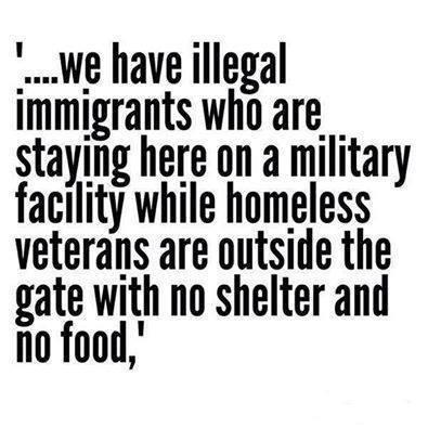 Think about it...
#Veterans #VeteranProblems 
#IllegalImmigration 
#BorderCrisis #BorderChildren