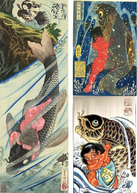 TAKUMI™ on Twitter "takumitoxin 補足2。金太郎の腕に鯉の刺青を入れたのは、坂田金時が幼少時代に巨大な鯉を