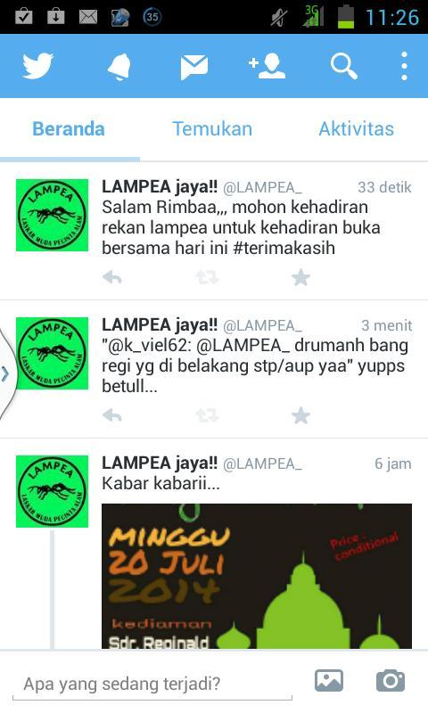 Silahkan cek twitternya...