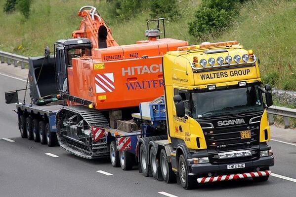 TheWaltersGroup's tweet photo. Nice shot of Graham delivering our latest Hitachi to #Heysham last week. http://t.co/xXR1eSNPVc