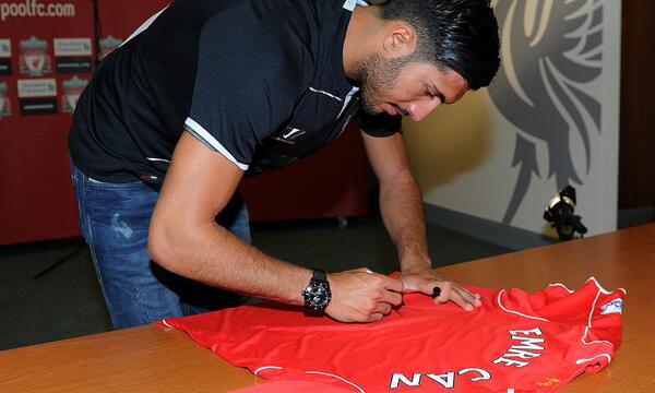 LFC's tweet image. Follow @LFCUSA on Twitter &amp;amp; you could win Emre Can's signed shirt! #LFC RT