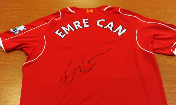 LFC's tweet image. Follow @LFCUSA on Twitter &amp;amp; you could win Emre Can's signed shirt! #LFC RT