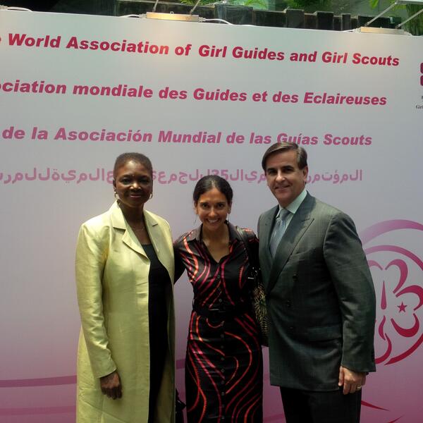 leelastake's tweet image. Optimistic about future w/phenomenal leaders @ValerieAmos @UNOCHA &amp;amp; Eduardo Martinez @UPS at #35WoCo @wagggs_world