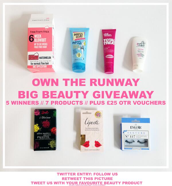 OwnTheRunway's tweet image. Big Beauty Giveaway with @SleekMakeUP @LoveLipcote @EylureOfficial @freefromfrizz