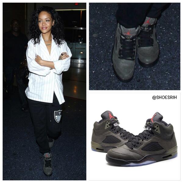 suede green. @rihanna @nike #LA #Lax 