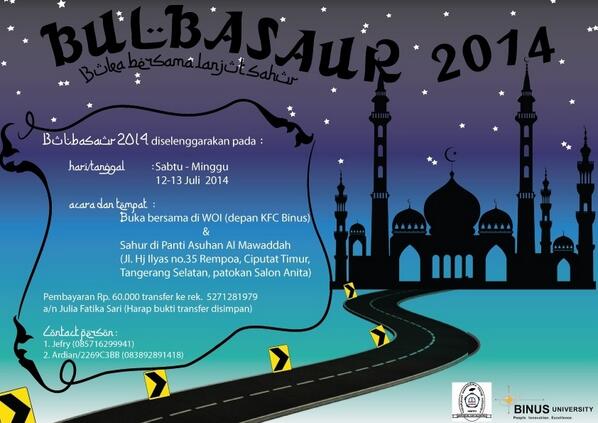 Himtri's tweet photo. selamat malam himtri, come and join BULBASAUR 2014!! ditunggu yaa kedatangannya :) http://t.co/5rbiSk4ER8