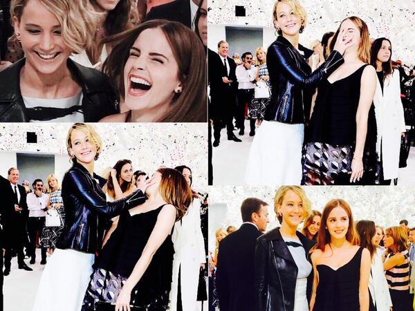 Emma Watson Japan Na Twitterze やっぱり仲良し エマ ワトソン ジェニファー ローレンス 7月7日ディオールのパリ ファッションウィークで一緒だった2人 ジェニファーがエマの顔を隠したり 爆笑したり 仲良しです Http T Co 2f91jal73j