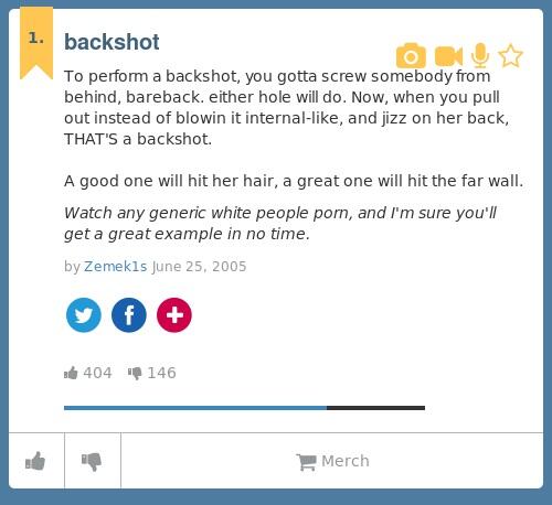 Urban Dictionary on Twitter: "@Relldenaro backshot: To perform a