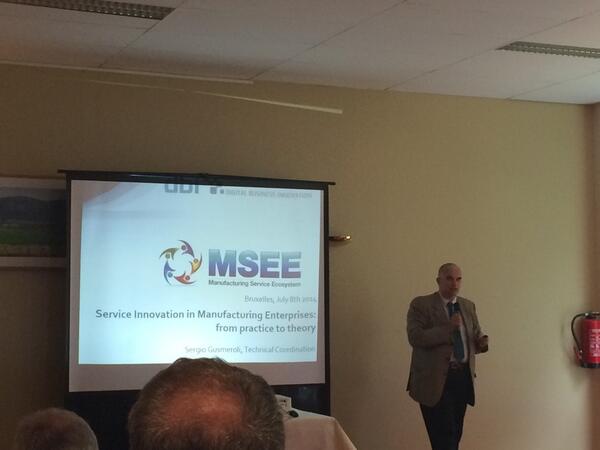 FutureEnt_EU's tweet photo. Sergio Gusmeroli presenting #service #innovation based on @MSEE_EU results http://t.co/oncWCHGLDo