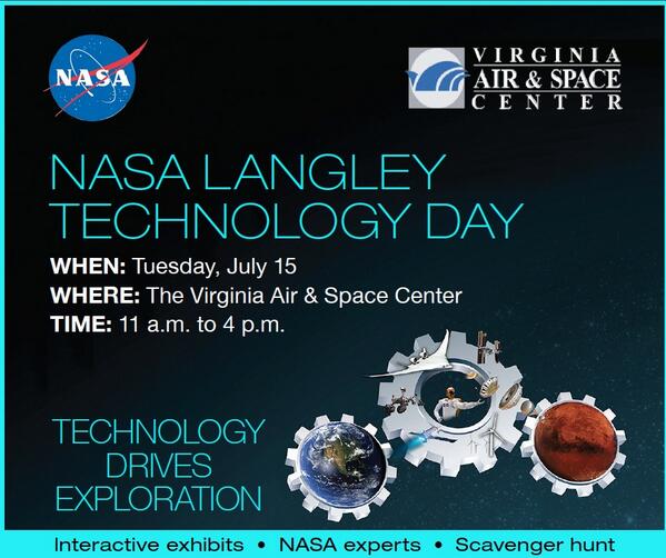 NASA_Langley's tweet image. A week from today @vascnews we will showcase aerospace technology: