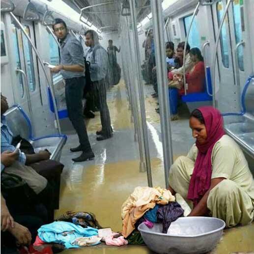 cityninjas's tweet photo. In a true ninja way, Animation film designer, Dhimant Vyas gives a creative take on the Mumbai metro train debacle! http://t.co/2ji55KogY1