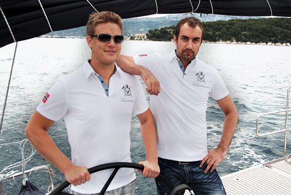 Valhalla Sailing team wearing their custom made Vastrm polo shirts! #customdesign #custommade #polo #mensfashion
