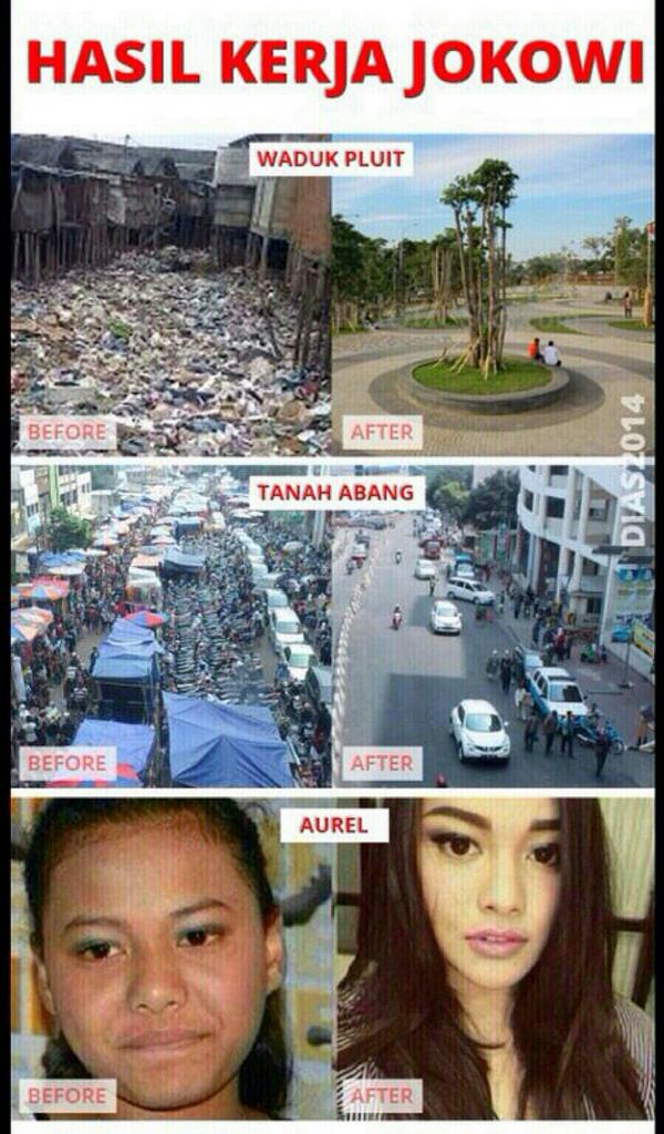 abdikariting's tweet photo. Hahaha yang bawah hasilnya juga ya? :D RT"@devianadwi: Hasil kerja Jokowi http://t.co/2fGj73OkqF"