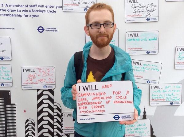 nuttyxander's tweet photo. I like #MyCyclePledge in some ways, it's reminiscent of a few good campaigns in other cities. @TfLOfficial @CycleLDN http://t.co/VtWO9LDWGi
