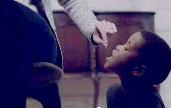 AJEnglish's tweet photo. Black child 'fed like a dog' in South African charity ad http://t.co/FMNQPvbIo3 #FeedAChild #SouthAfrica http://t.co/rOcqIGArH7