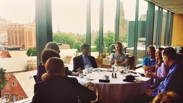 YaleforLife's tweet photo. #YaleforLife students and faculty enjoying brunch at @studyhotels, reflecting on a remarkable week on campus! http://t.co/lxqBDEVIFA