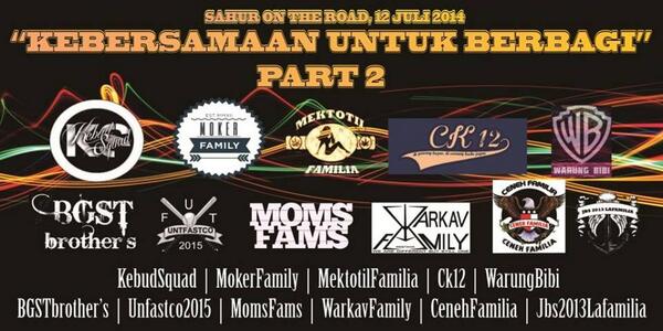 KEBERSAMAAN UNTUK BERBAGI #PART2 <a href="/weareKEBUDSQUAD/">**KEBUDSQUAD**</a> @mokerFams <a href="/Mektotilfamsss/">¤MEKTOTIL FAMILIA¤</a> <a href="/Warungbibi/">BIBI NIH!</a> <a href="/BGSTBROTHERS/">B.G.S.T BROTHER'S</a> <a href="/MOMSfams/">MOMSfams</a> DLL