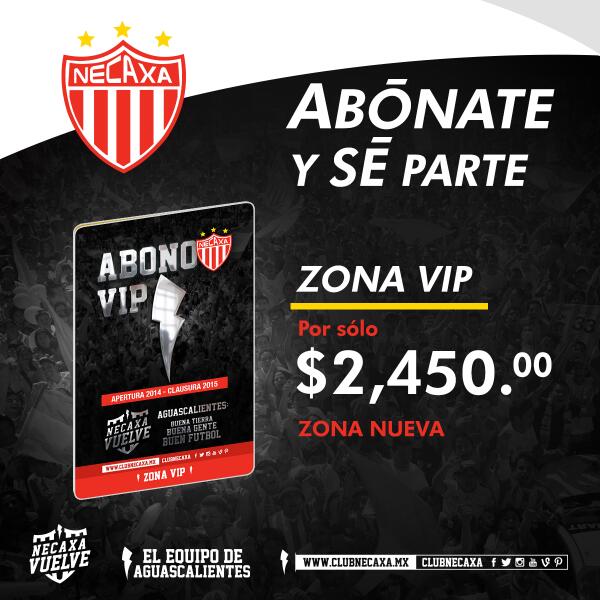 ClubNecaxa's tweet photo. Meseros, accesos exclusivos, nuevo restaurant bar @SanPanchoM, son algunos de los beneficios del #AbonoVIP http://t.co/AeX8wLs38t