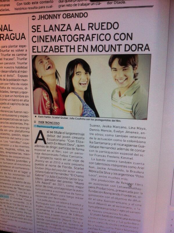 WithElizabethMD's tweet image. Nota de prensa en 'Recorriendo America News' de Miami!