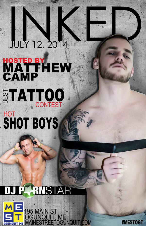 MESTOGT's tweet photo. @@andrewchristian Model @Pornstardj will be spinning INKED at Mainestreet this Saturday! #MESTOGT @DominicPacifico http://t.co/8l3sDLviLX