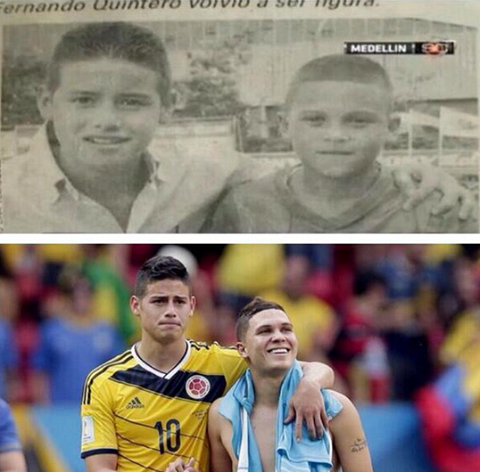 FCPorto_1893's tweet photo. El fútbol crea amistades para toda la vida... Ejemplo de esto: @jamesdrodriguez y @juanferquinte10. ¡CRACKS! http://t.co/bHoXKrqcxK