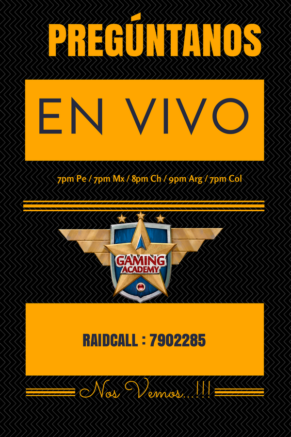 AcademySC2's tweet image. #Pregúntanos en vivo, responderemos todas tus preguntas.
RaidCall : 7902285