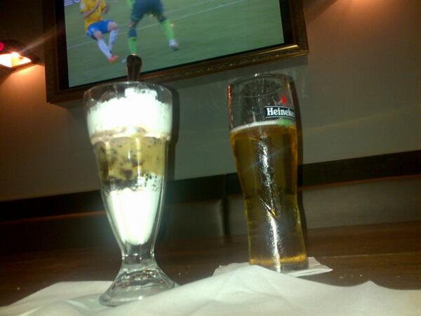 Football, beer and a sundae...perfect?? Probably!
