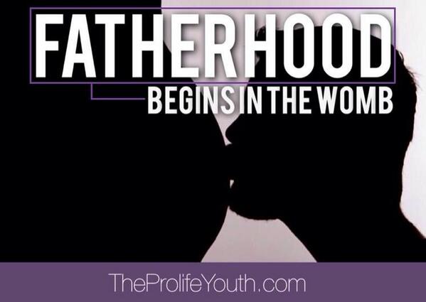 ProLifeYouth's tweet image. Fatherhood begins in the womb! 
#ProlifeMen #Prolife