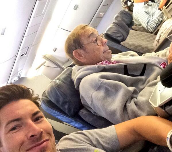NickyHayden's tweet photo. Hope this ole timer don't try snoring on me the whole way ;) http://t.co/fFvpgtOxRW