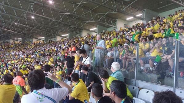 akramjawfer's tweet photo. Germany thrashes Brazil 5-0 in early first half http://t.co/wax7kly7Km